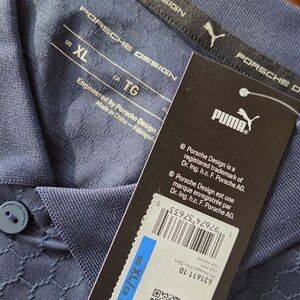Porsche Design by Puma Men's Blue Polo Shirt